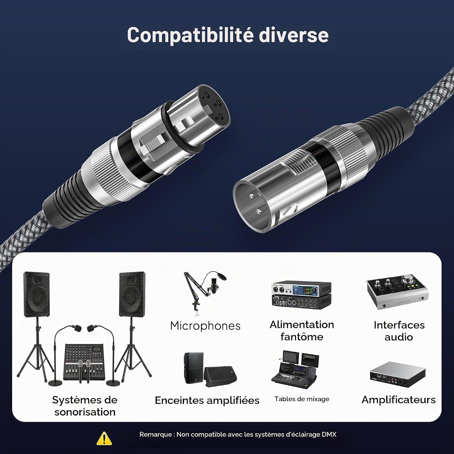 Thumbnail 6 de Elebase 407728031 XLR-microfoonkabel, 2 x 5 m, 3-polig en afgeschermd