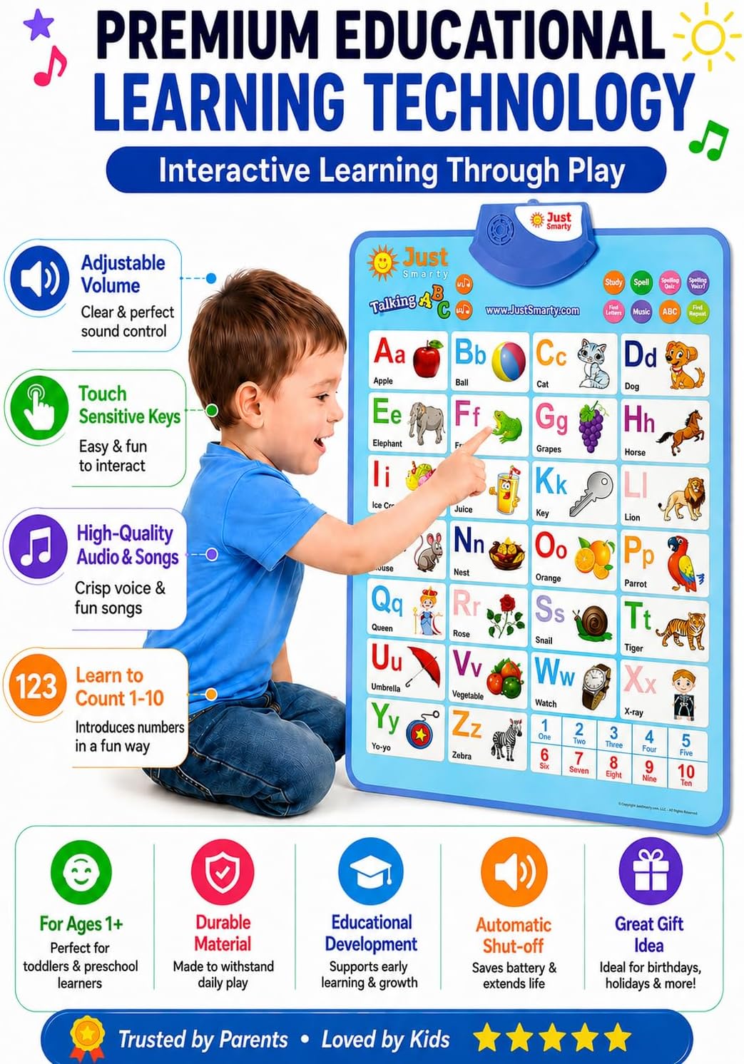 Detalle de Just Smarty Alphabet Wall Chart 1-3