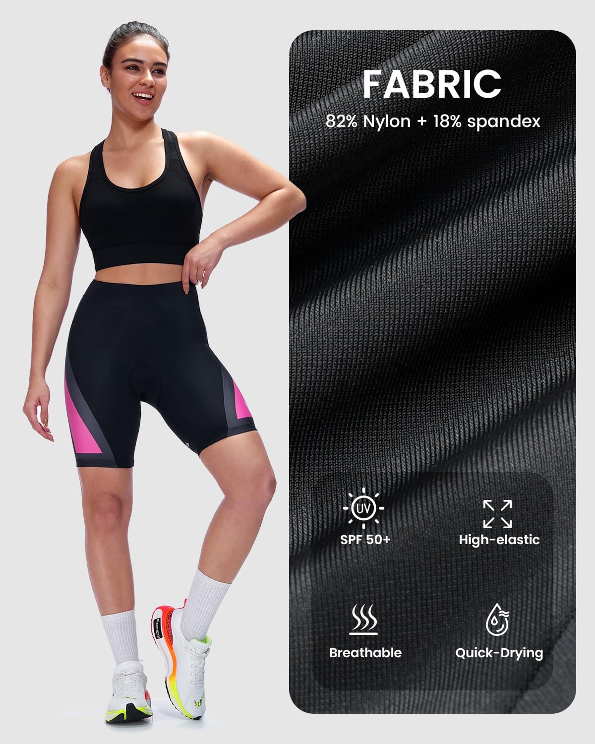 Thumbnail 2 de Sportneer Pantaloncini da Ciclismo da Donna con Imbottitura 4D – Comfort, Traspiranti e Antiscivolo