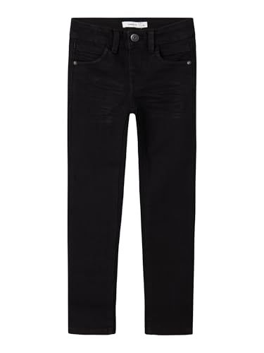 Detalle de NAME IT Jungen Nkmsilas Xslim 2002-tx Noos Slim-fit-Jeans, Schwarz, 104 EU