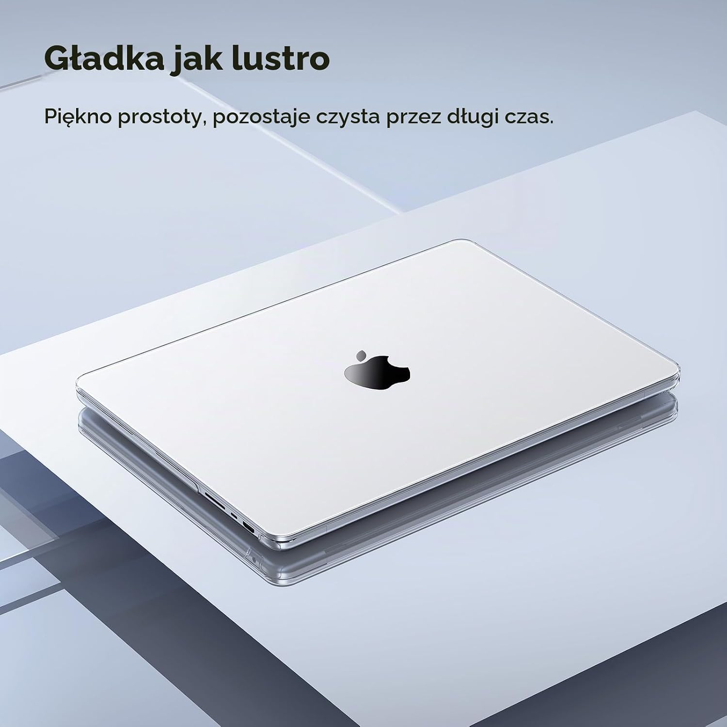 Detalle 2 de EooCoo etui do MacBooka Pro 14″ M1–M5, przezroczyste, z poliwęglanu
