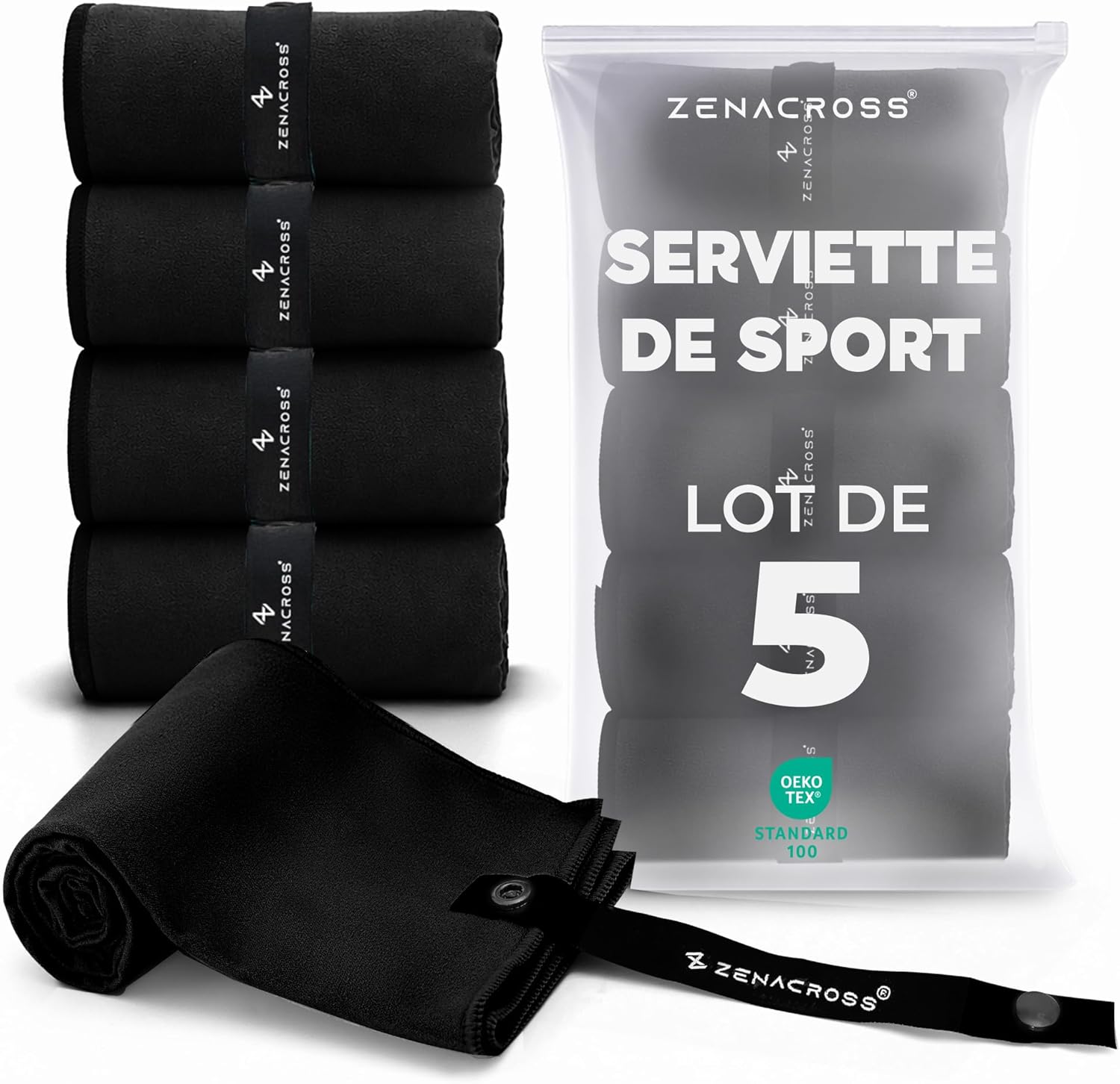 ZENACROSS Serviette Sport Microfibre