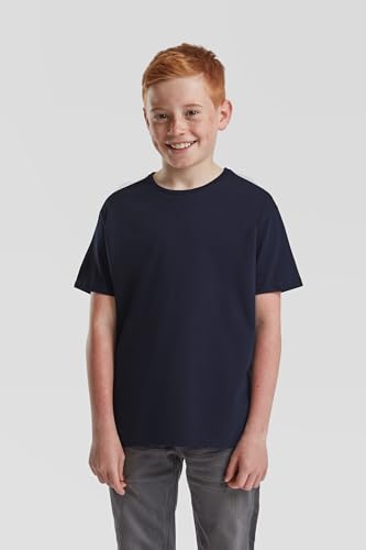 Thumbnail 2 de Fruit of The Loom T-Shirt Kids Iconic 150 T Maglietta, Blu Scuro, 14-15 Anni – Pacco da 1