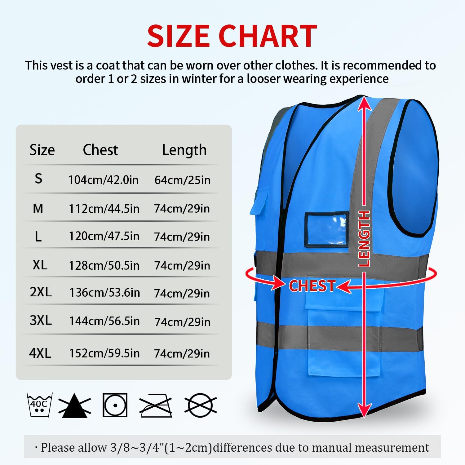 Thumbnail 5 de YUANVEST Hi Vis Vest 5 Pockets
