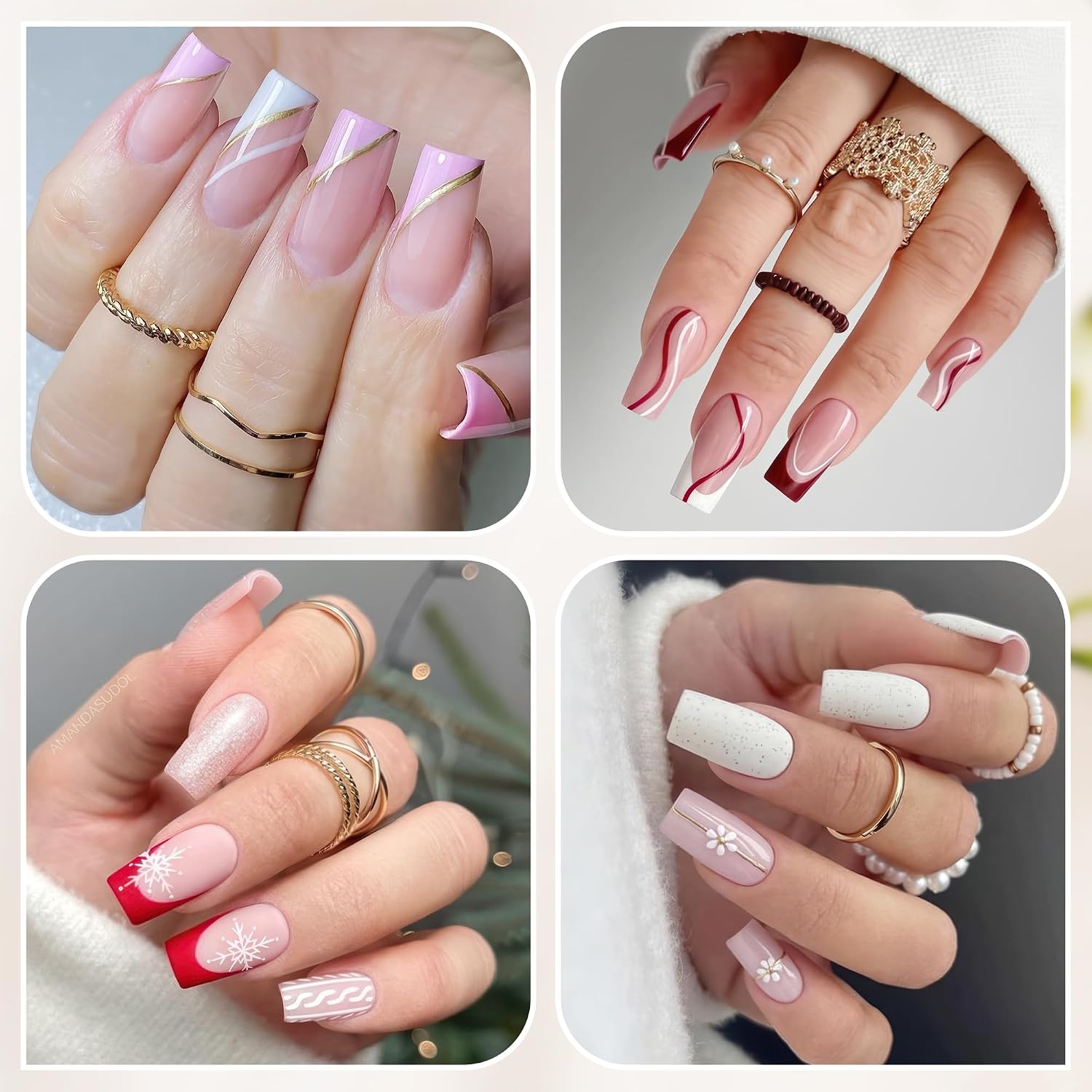Detalle de UNA GELLA Gel Nail Tips, 504-Piece Set