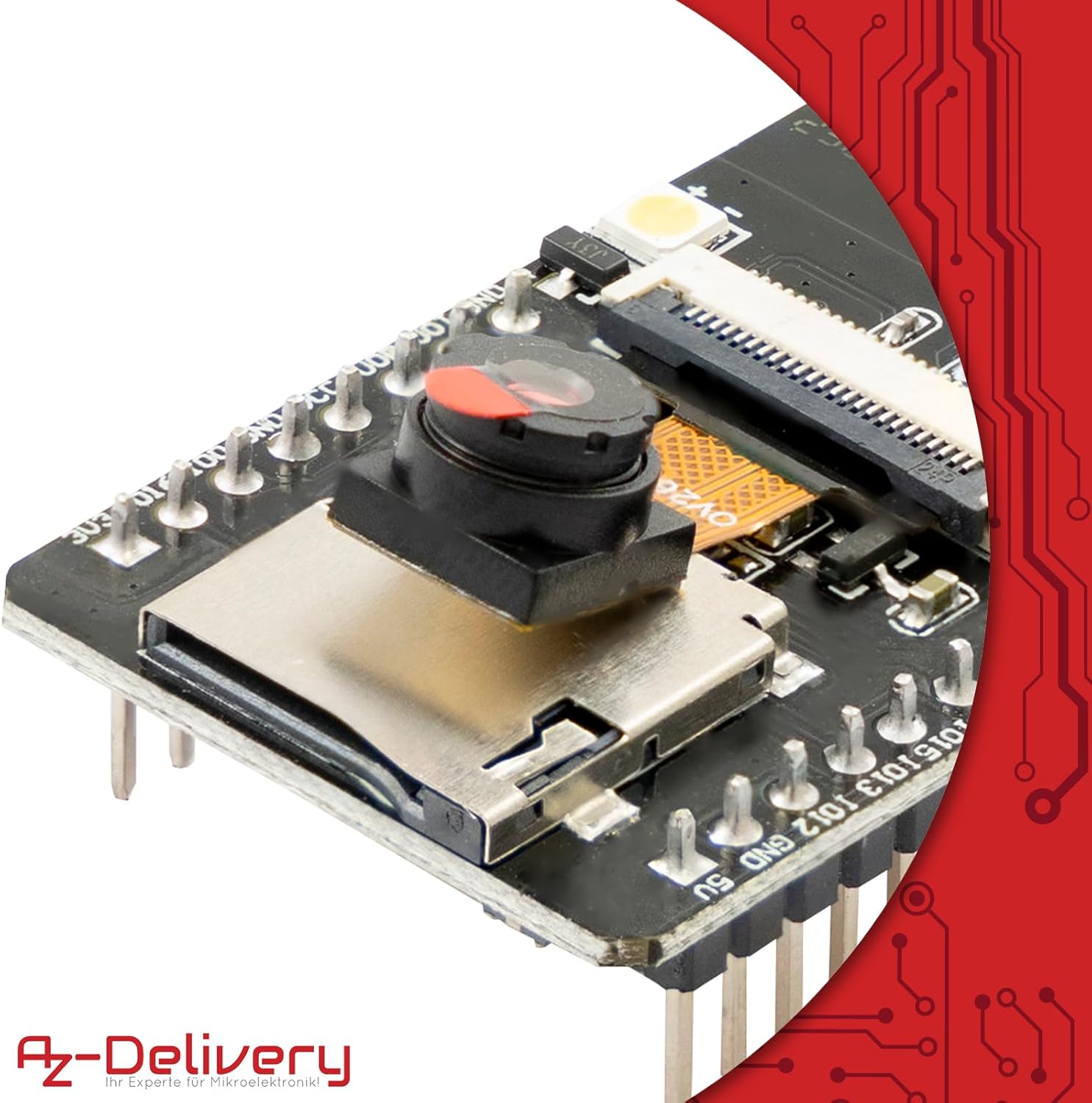 Thumbnail 4 de AZ-Delivery Module ESP32-CAM avec WiFi/Bluetooth et caméra, compatible Arduino