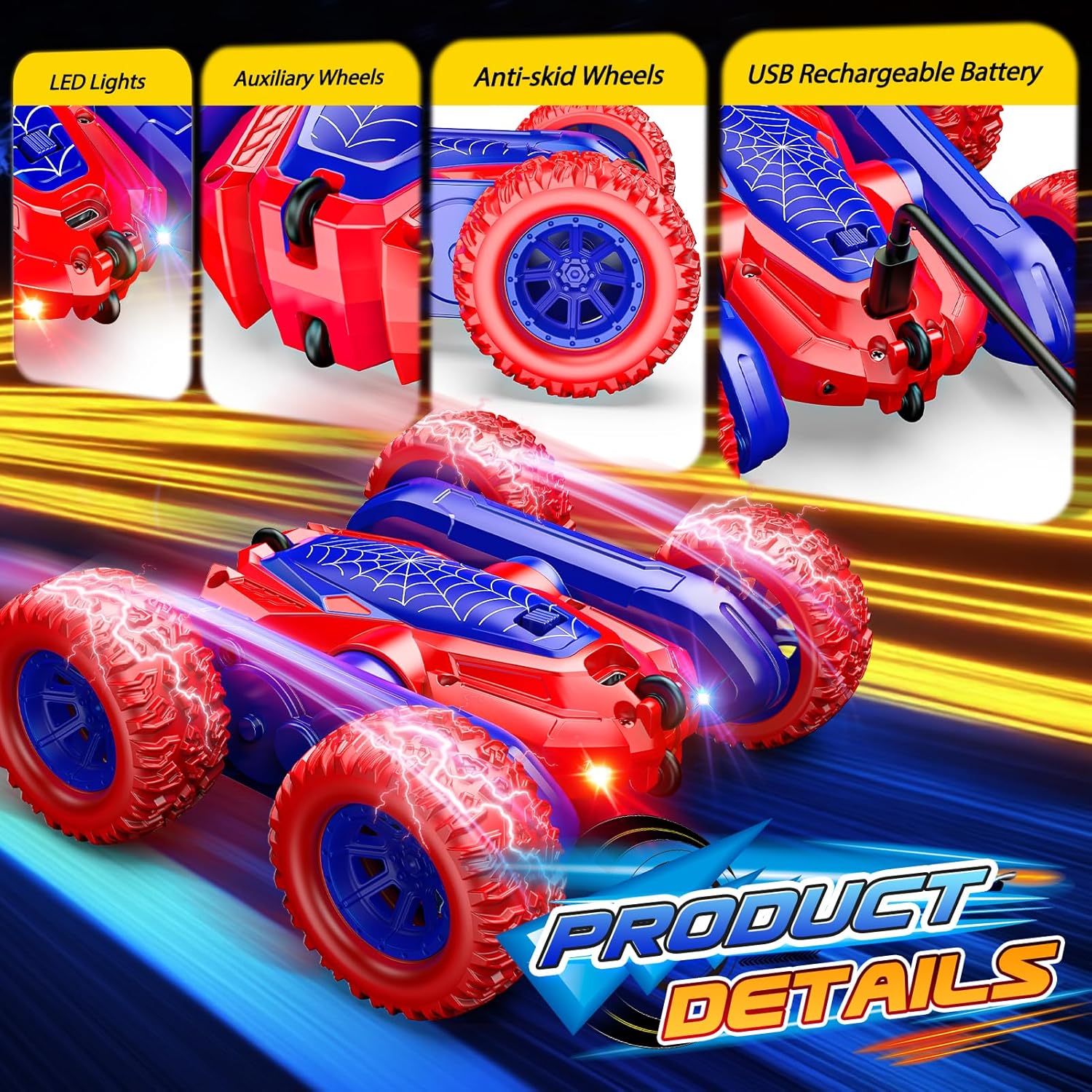 Thumbnail 6 de 360° Flips 4WD RC Stunt Car for Kids