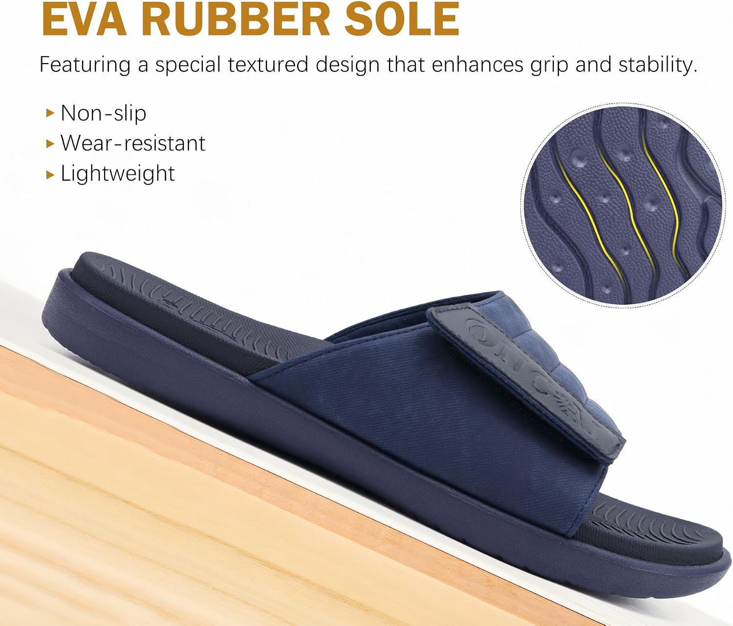 Thumbnail 6 de ONCAI Mens Sandals: Adjustable Straps, Orthotic Arch Support, Open-Toe Comfort for Active Lifestyles