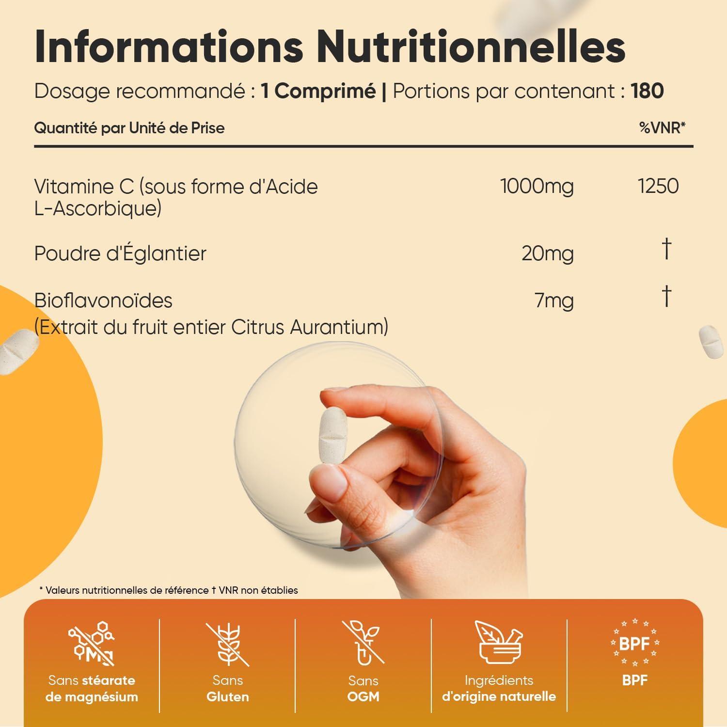 Thumbnail 2 de WeightWorld Vitamine C 1000 mg 180 comprimés