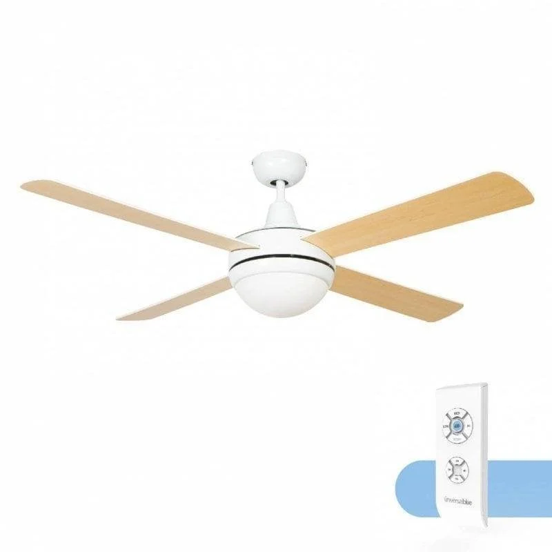 Detalle 2 de Universal Blue Siroco: Ventilador de Techo con Luz y Mando 70W (Madera/Blanco)