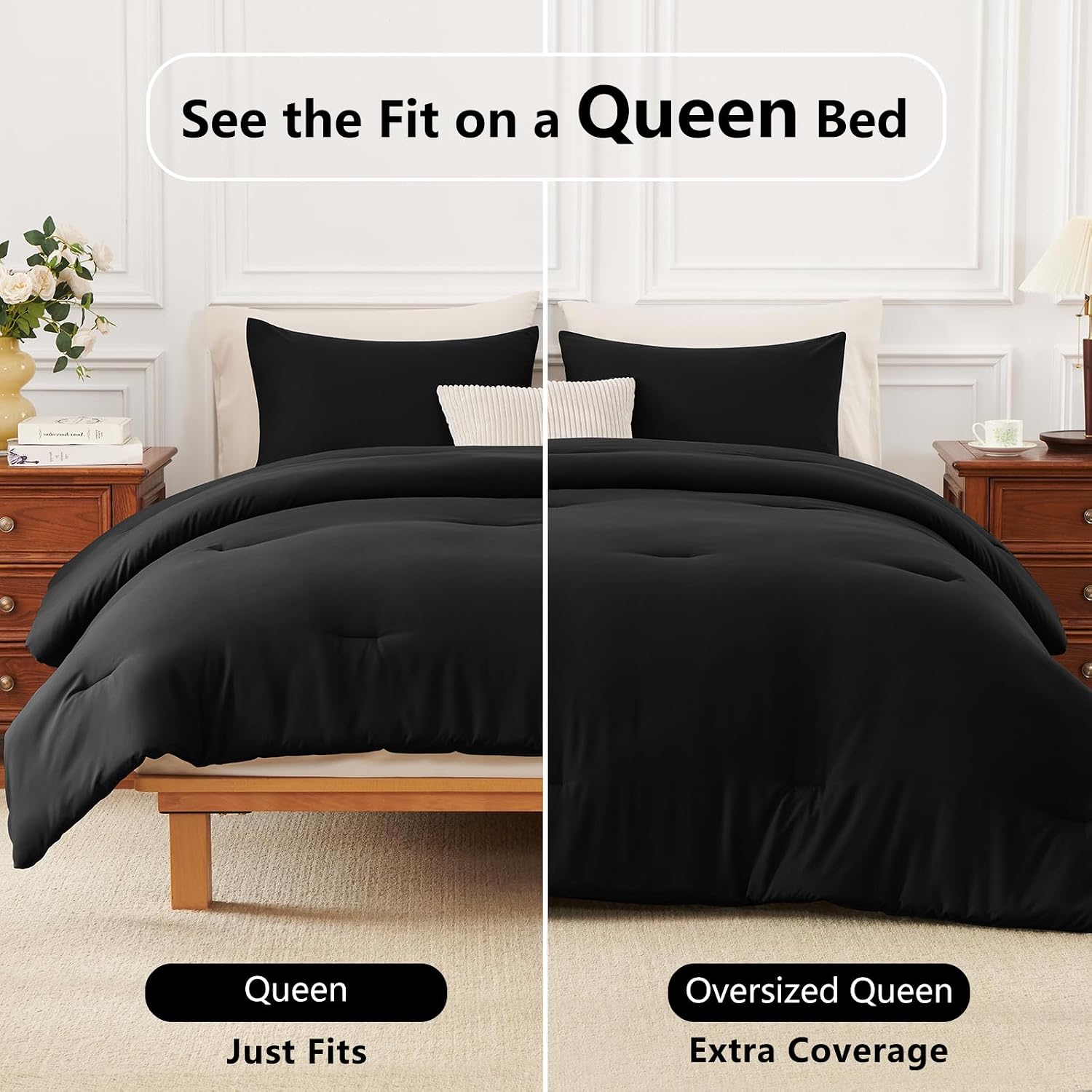 Detalle 1 de HIMEET Queen Comforter Set 90 x 90 Inches