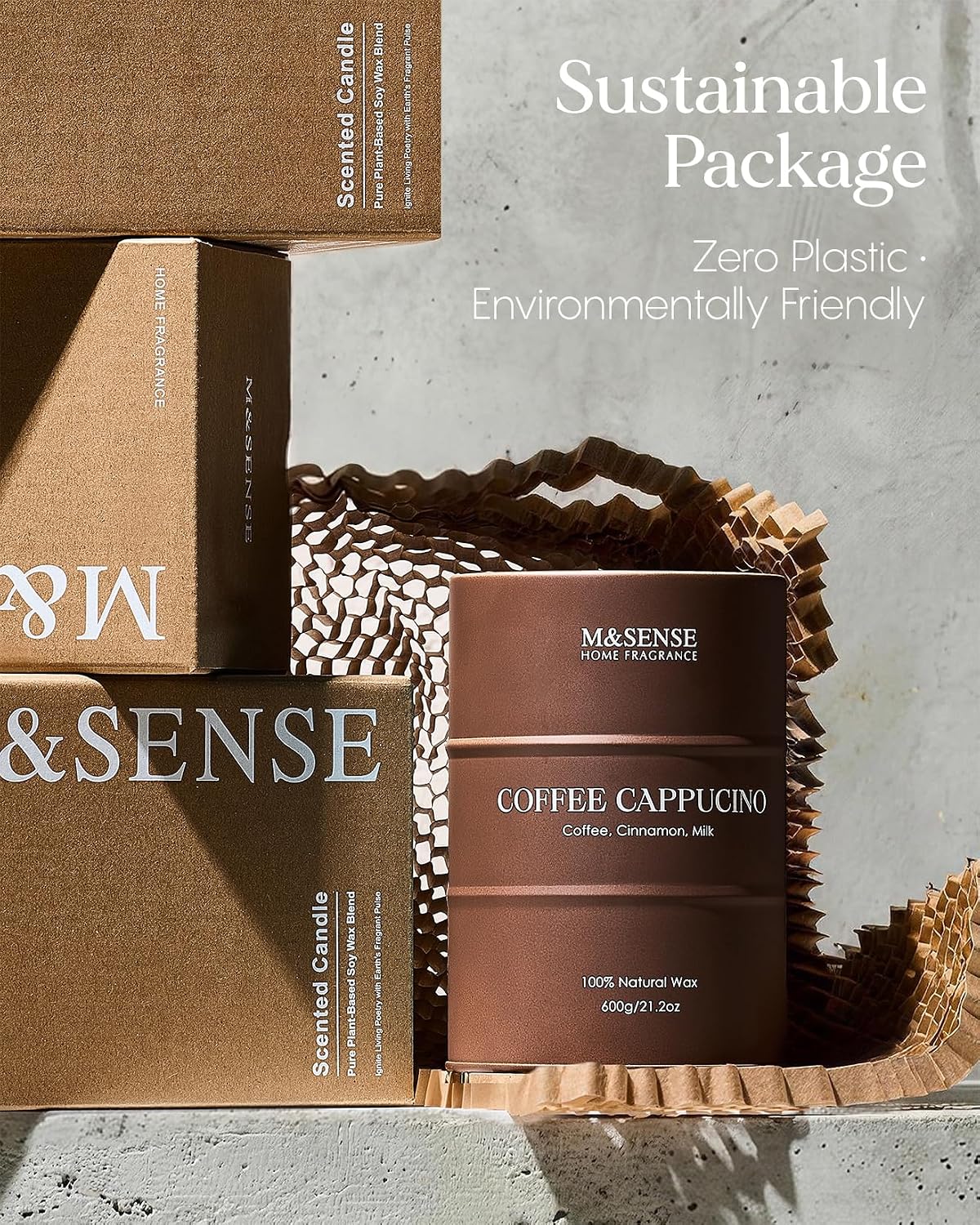 Thumbnail 6 de M&SENSE MSTC0243L CoffeeCappuccino Soy Candle, 21.2 oz Tin