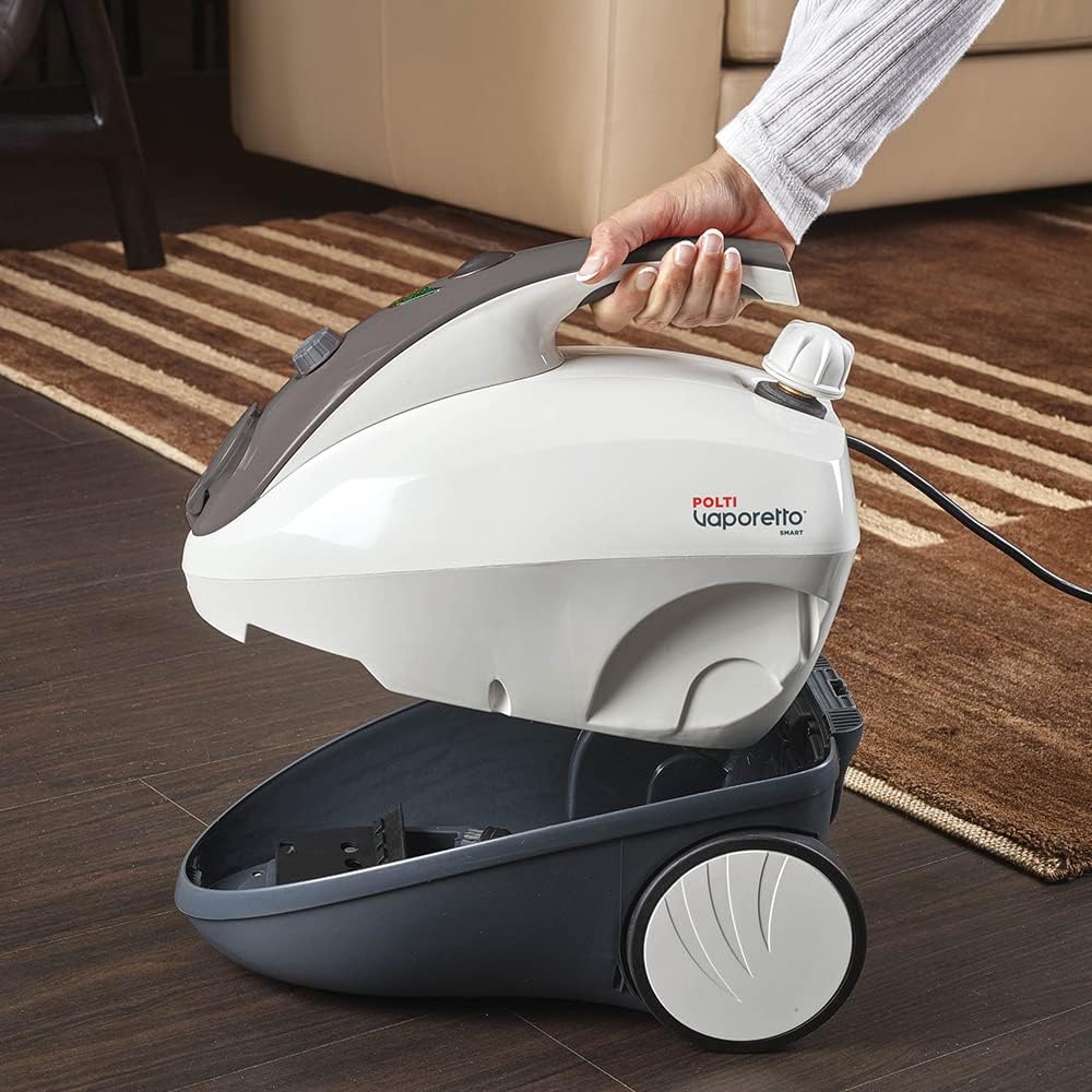 Detalle de Polti Vaporetto Smart 30 S: Pulitore a vapore con caldaia ad alta pressione (fino a 3 bar) e 12 accessori