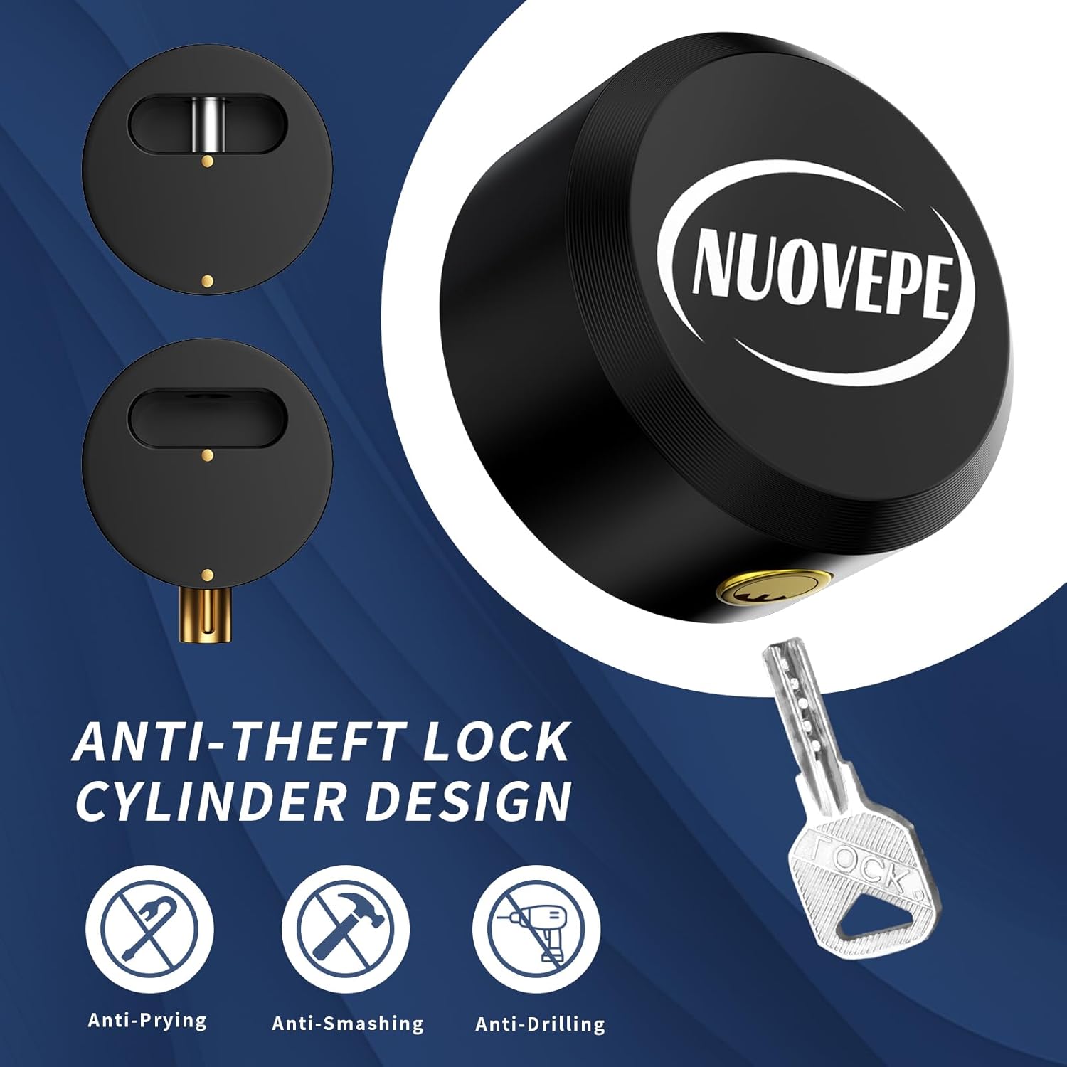 Detalle 2 de NUOVEPE Trailer Lock 2 5/16" Coupler đź”’