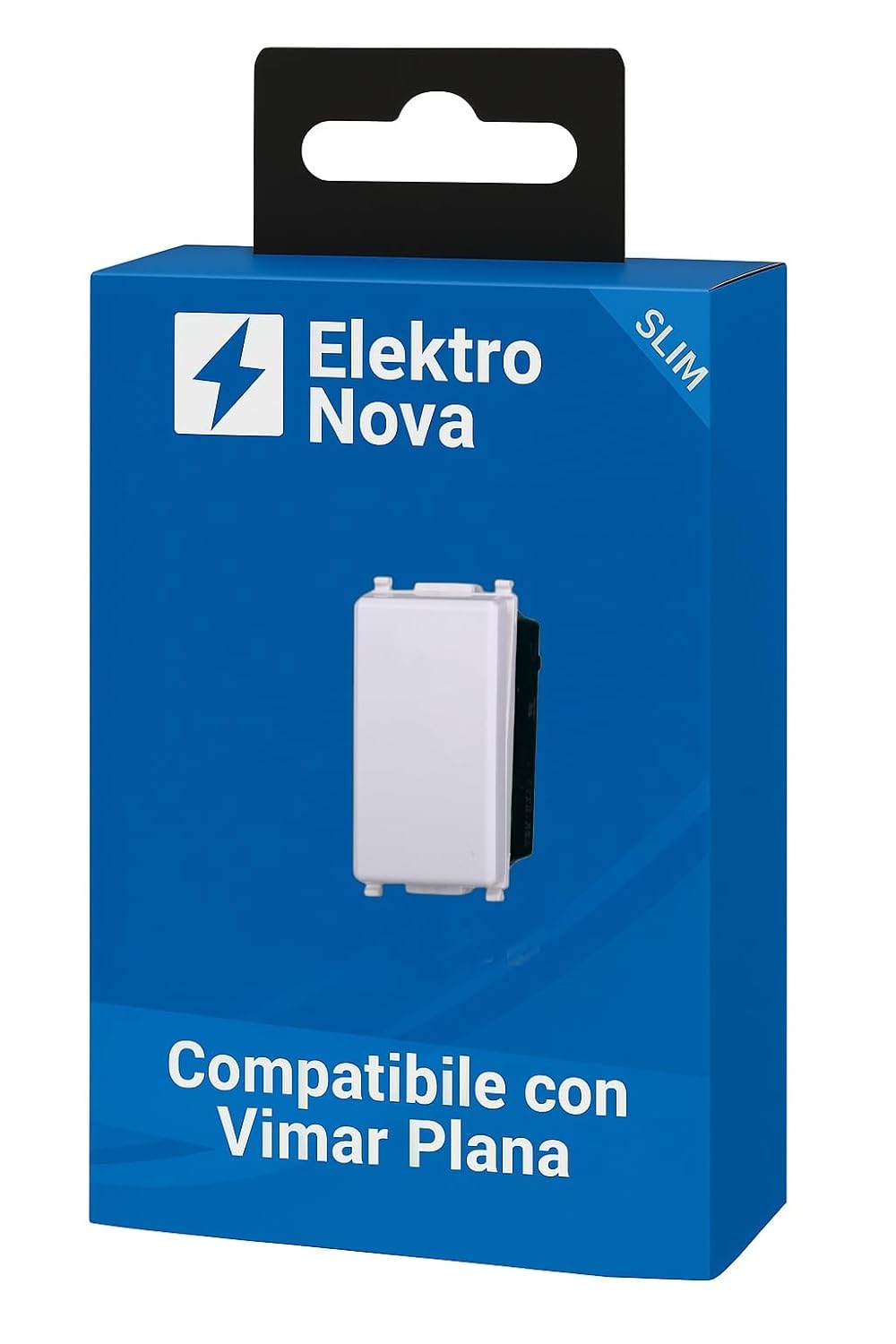 Detalle 2 de Elektronova Deviatore 1P 16A Bianco compatibile Vimar Plana – Kit 4 Pezzi