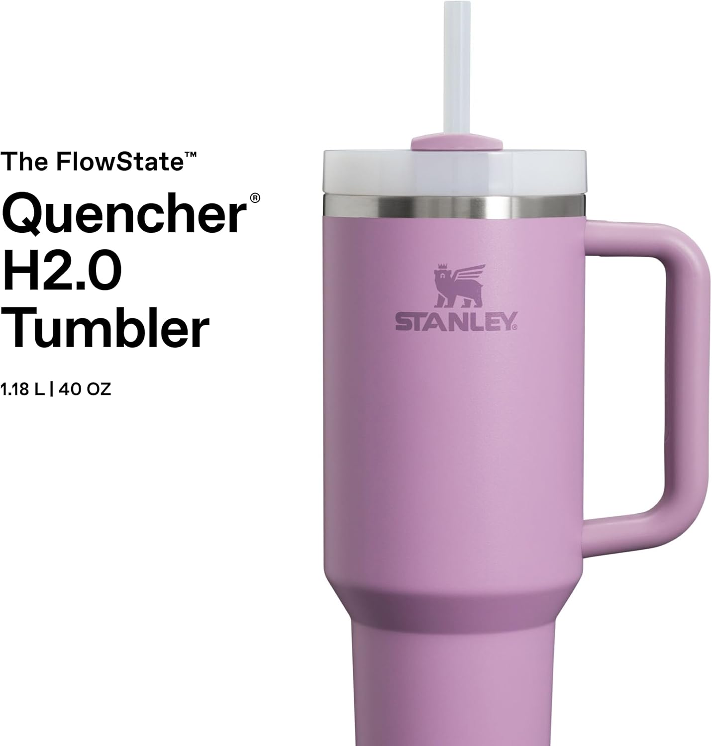 Thumbnail 2 de STANLEY Quencher H2.0 FlowState mug isotherme 1,2L avec paille (Lilac) — glacé pendant 48 h