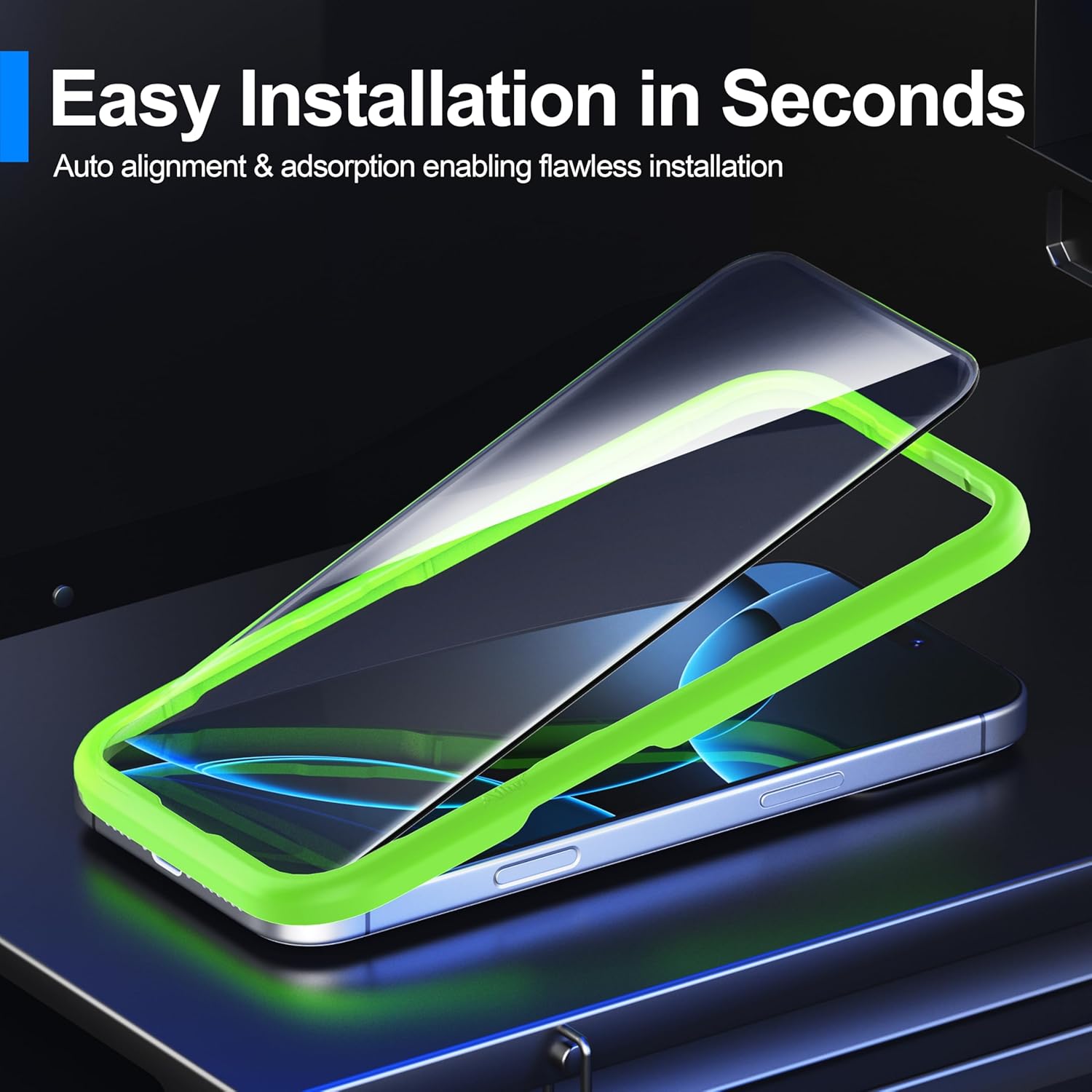 Thumbnail 5 de Ailun 3 Pack Screen Protector for iPhone 16 Pro (6.3 inch) + 3 Pack Camera Lens Protectors with Installation Frame