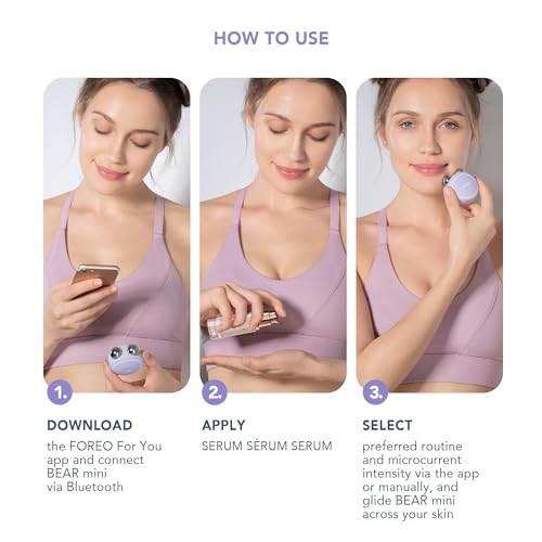 Thumbnail 5 de FOREO BEAR mini Lavander+Serum 2.0 30 ml – Appareil lifting visage avec sérum hydratant et coffret cadeau