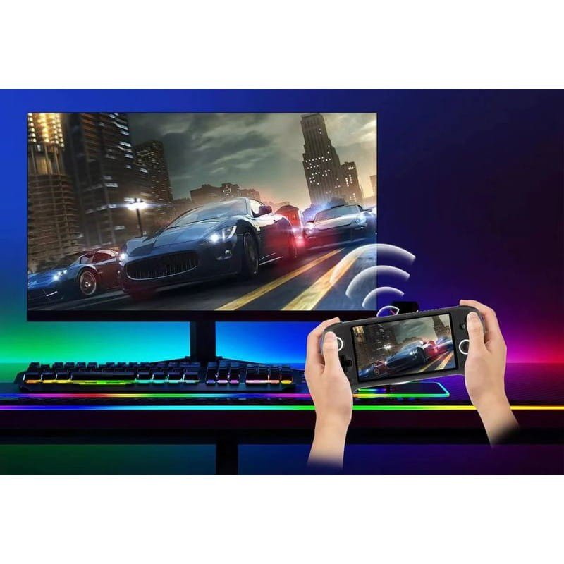 Detalle de Anbernic RG556, consola retro portátil de 128 GB con pantalla AMOLED