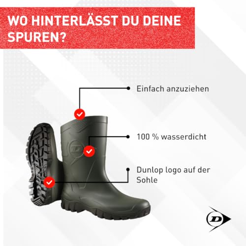 Thumbnail 5 de Dunlop Dee Gummistiefel – Halbhohe, wasserdichte grüne Stiefel Größe 42