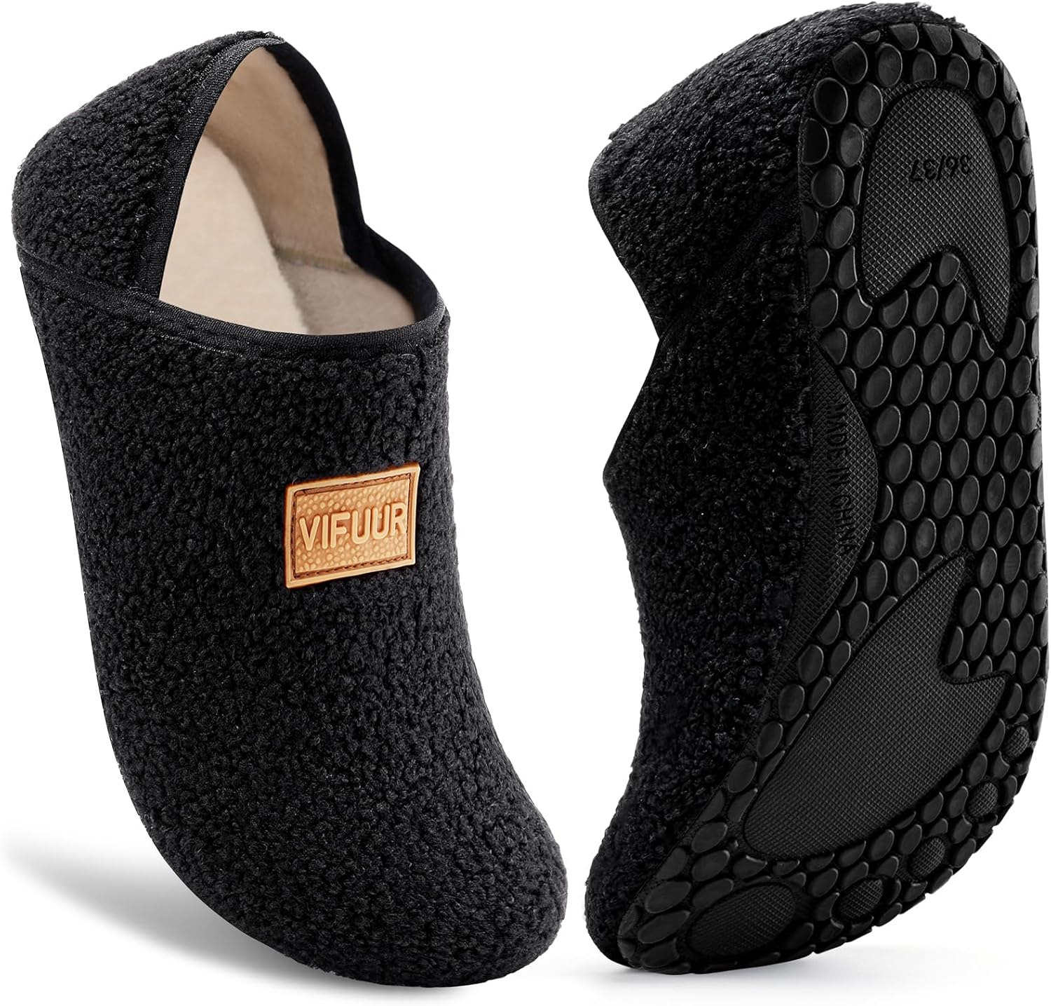 Detalle de VIFUUR House Slippers with Fleece Uppers