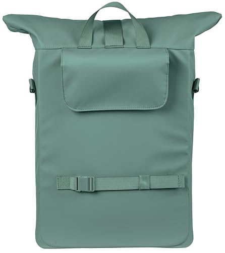 Detalle de Basil Brooklyn, sacoche de vélo 17 l avec compartiment ordinateur, verte