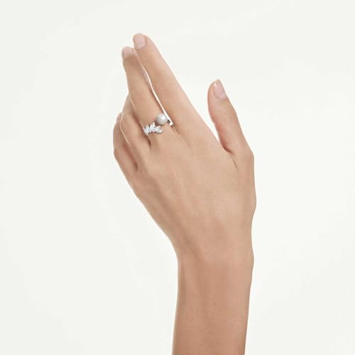 Thumbnail 4 de Swarovski Mesmera Offener Ring mit Kristallperle und Marquise-Schliff – Weiß, rhodiniert