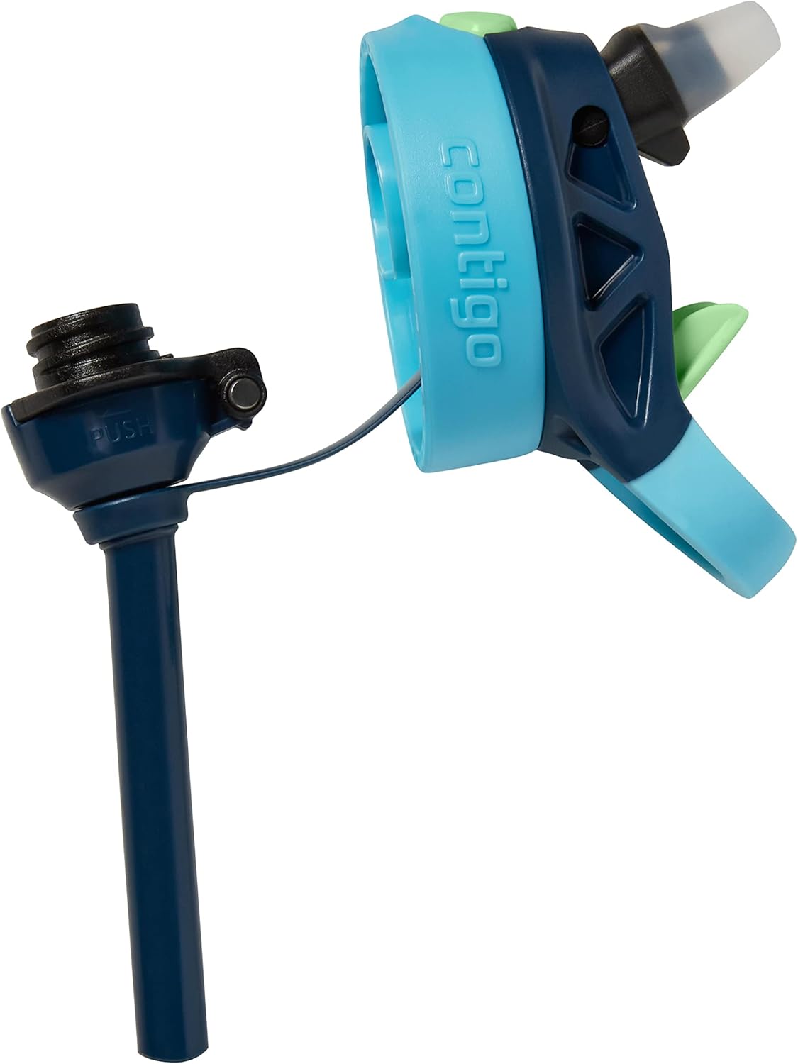 Detalle de Contigo Kids Water Bottle with Redesigned AUTOSPOUT Straw 14oz (2 Pack) – Blueberry & Blue Raspberry with Cosmos