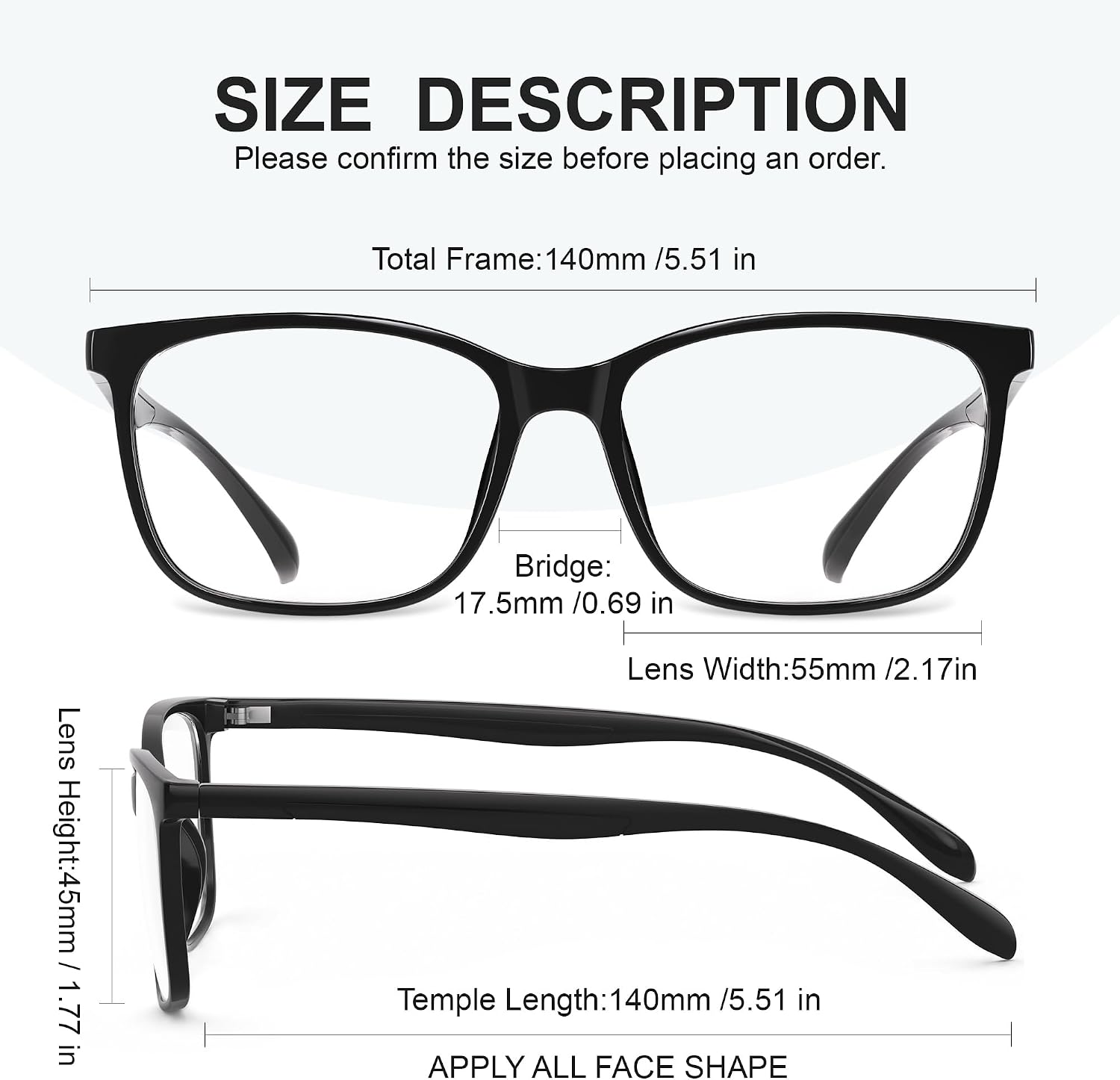 Detalle 2 de logclub Blue Light Blocking Glasses with TR90 Frame and Scratch-Resistant Lenses