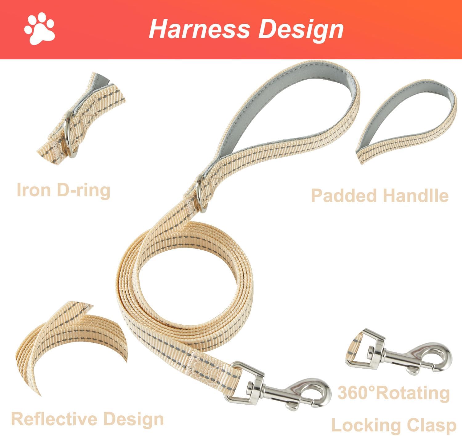 Detalle 2 de Hipubby Dog Harness and Leash Set, XXS
