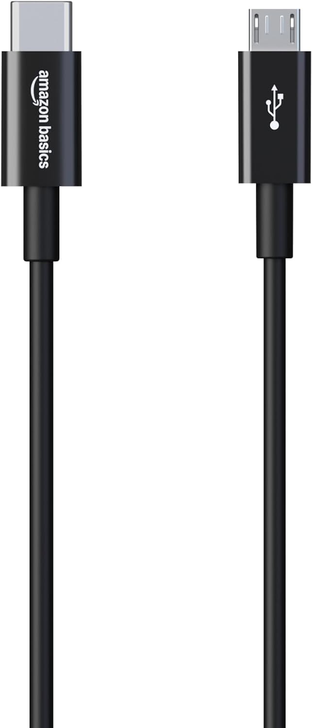 Detalle de Amazonベーシック L6LUC001-CS-R USB-C-Micro-B 2.0ケーブル、3A充電・480Mbps転送