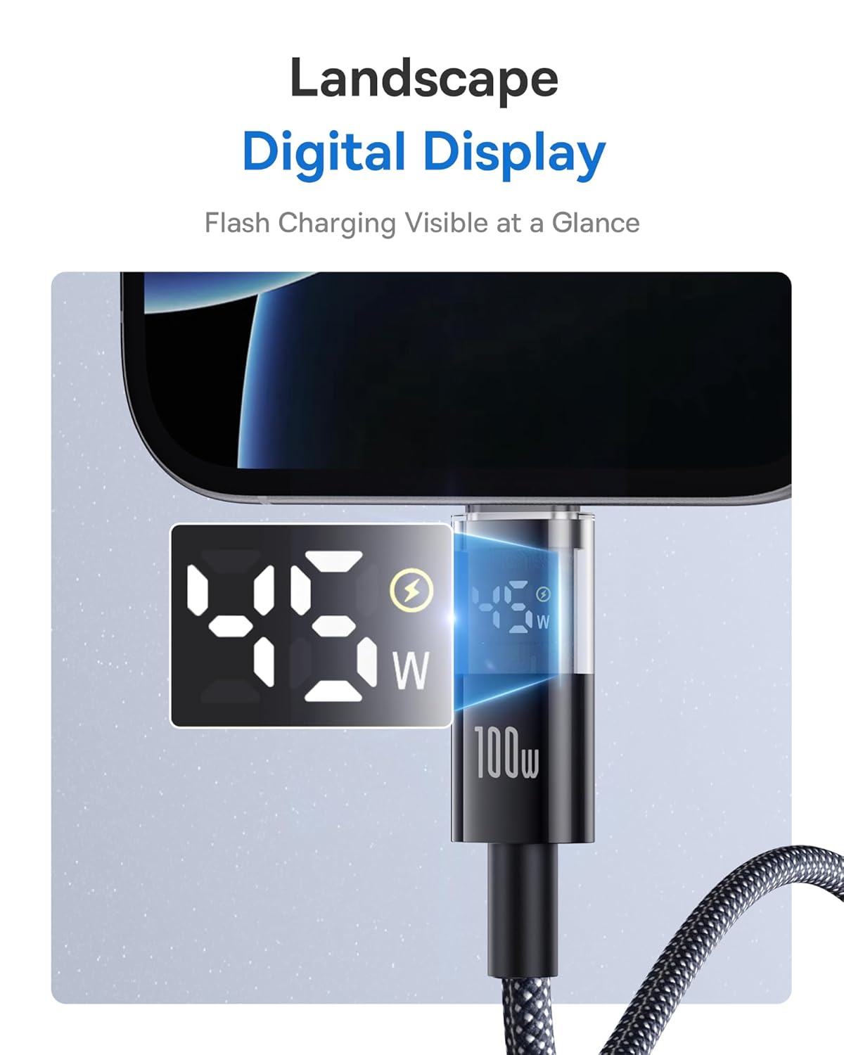 Detalle de Baseus USB C Cable 100W 🔌