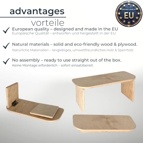 Detalle de CAWI Klappbare Meditationsbank – Ergonomischer Meditationshocker für Yoga, Meditation und Gebet