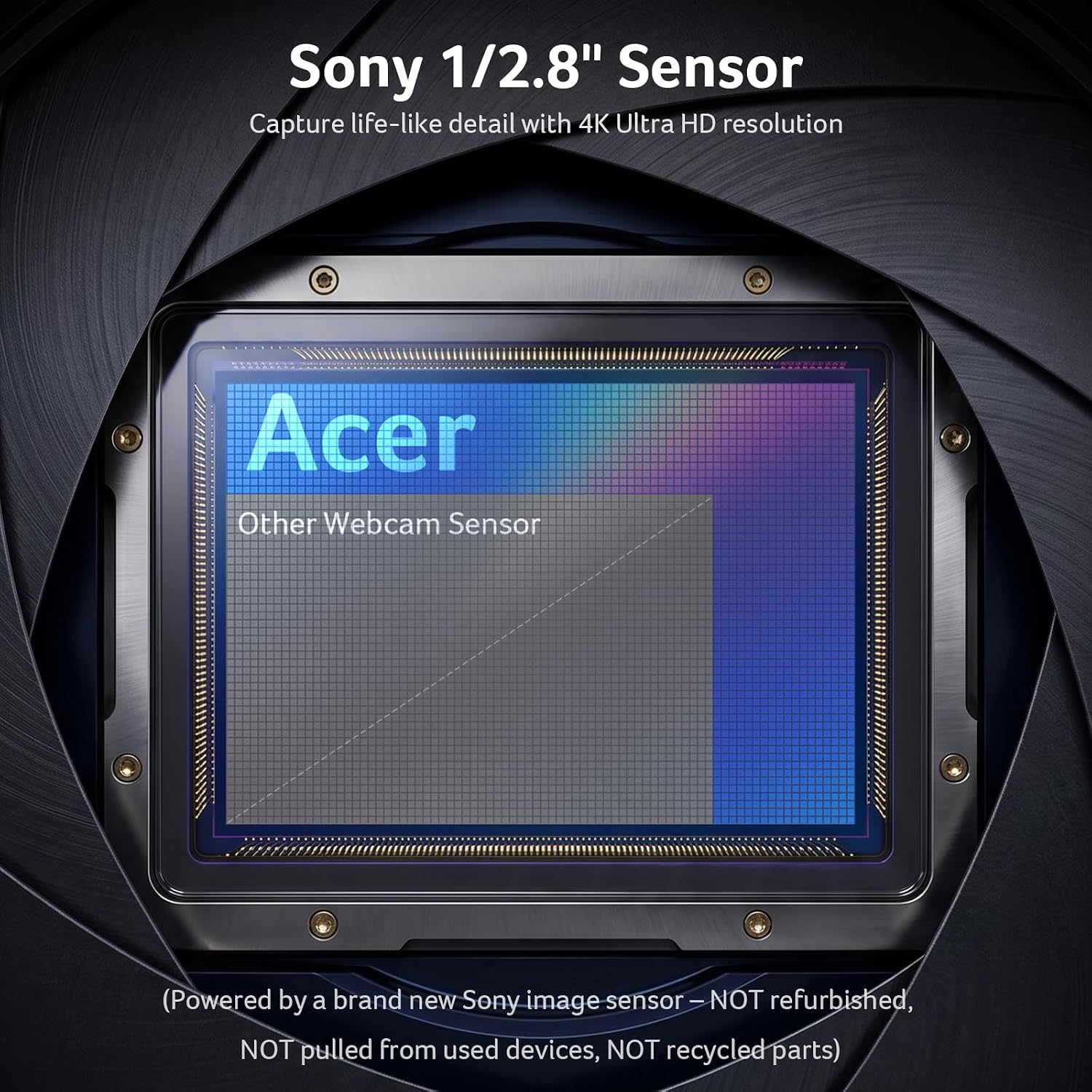 Thumbnail 2 de Acer A640 4K Webcam with PDAF Autofocus, AI Noise-Canceling Mic and Privacy Shutter
