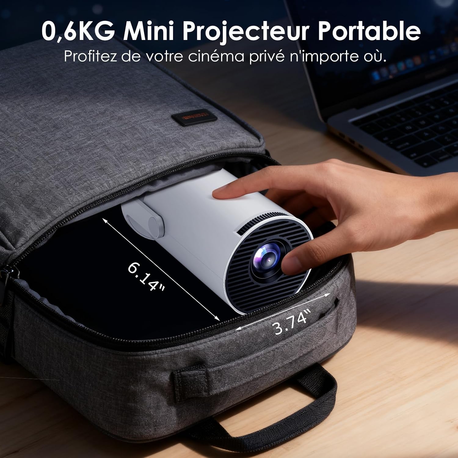 Thumbnail 6 de WOLFANG Vidéoprojecteur Support 1080P – Compact et polyvalent pour la chambre