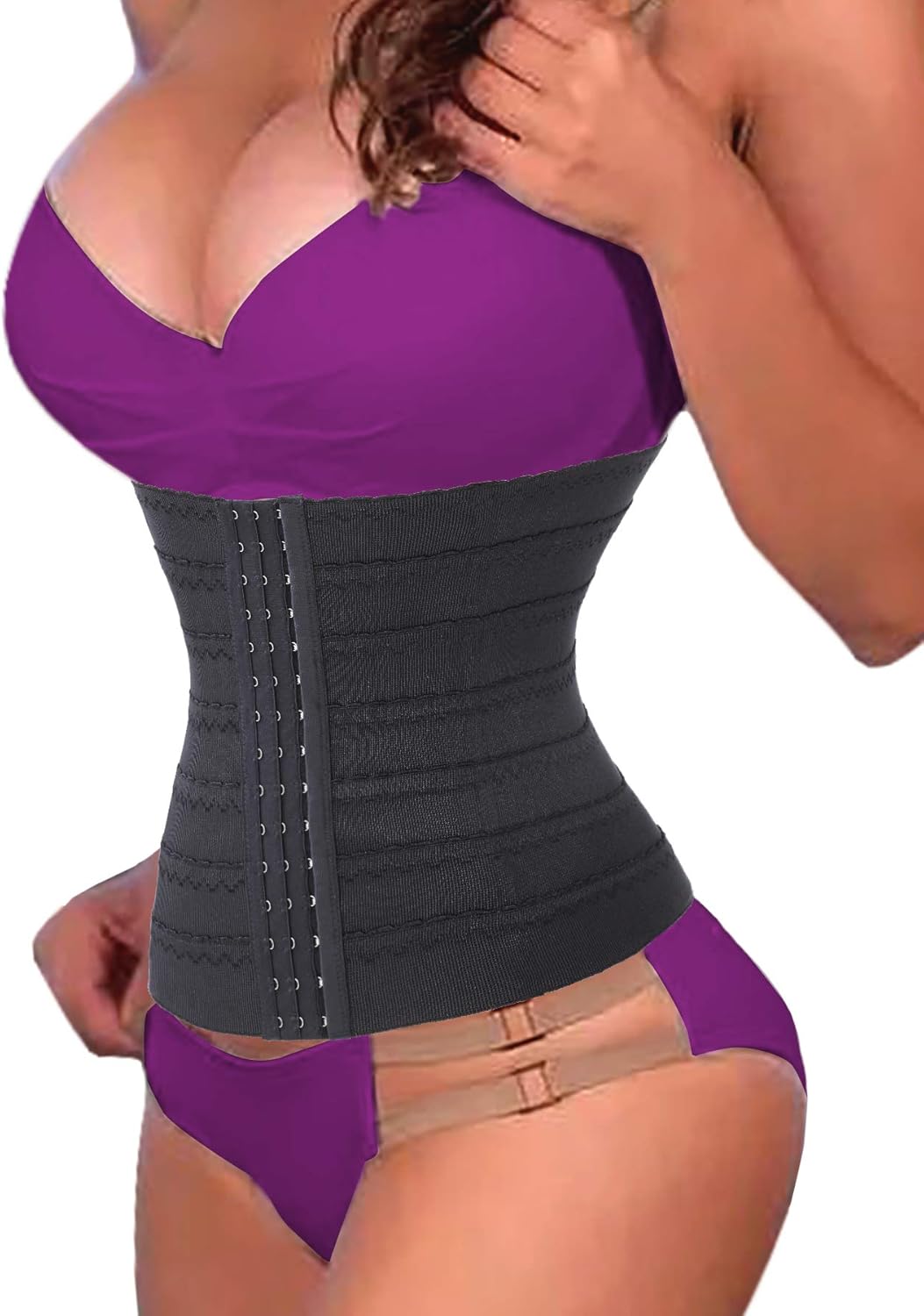 Thumbnail 2 de Bafully Women's Waist Trainer Girdle Corset: Hourglass Body Shaper for Everyday Wear