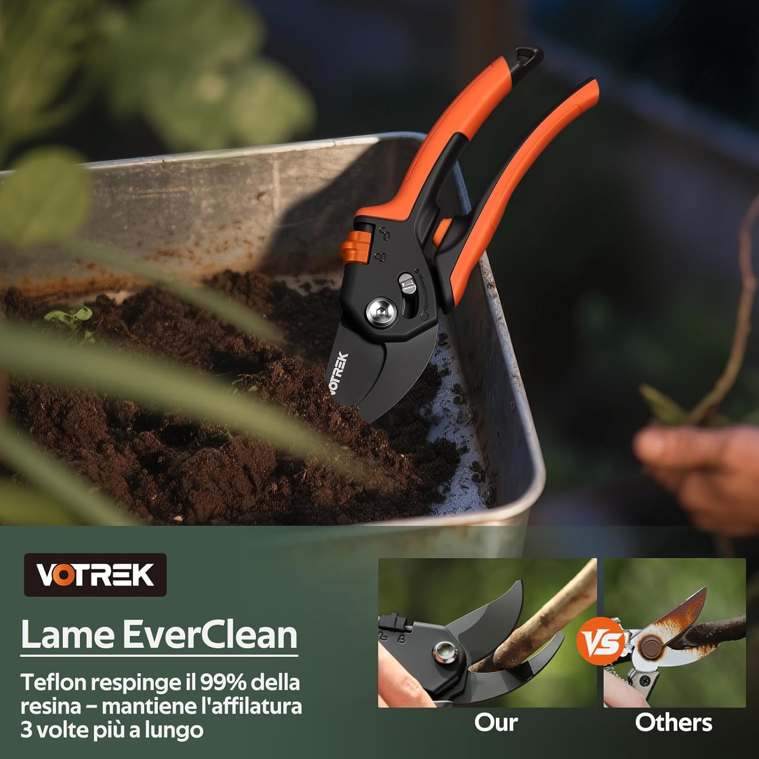 Thumbnail 5 de VOTREK VT-X850 cesoie potatura 21,5 cm