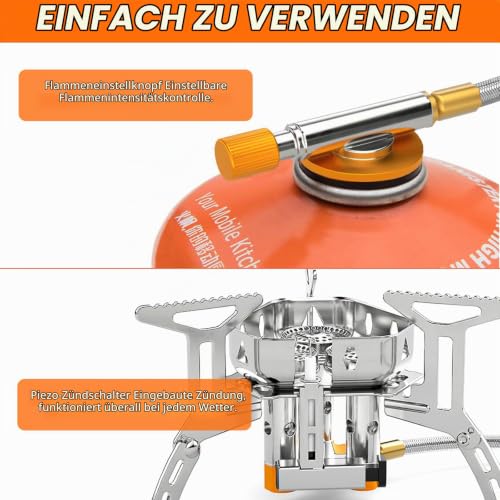 Thumbnail 6 de Awroutdoor Gas Campingkocher 5800W – kompakt, zuverlässig, piezozündung