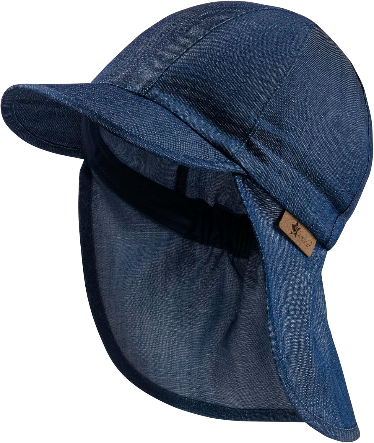 Detalle 2 de Sterntaler Schirmmütze mit Nackenschutz aus Jeansstoff – Sonnenkappe für Jungen, leichtes Material, formstabil