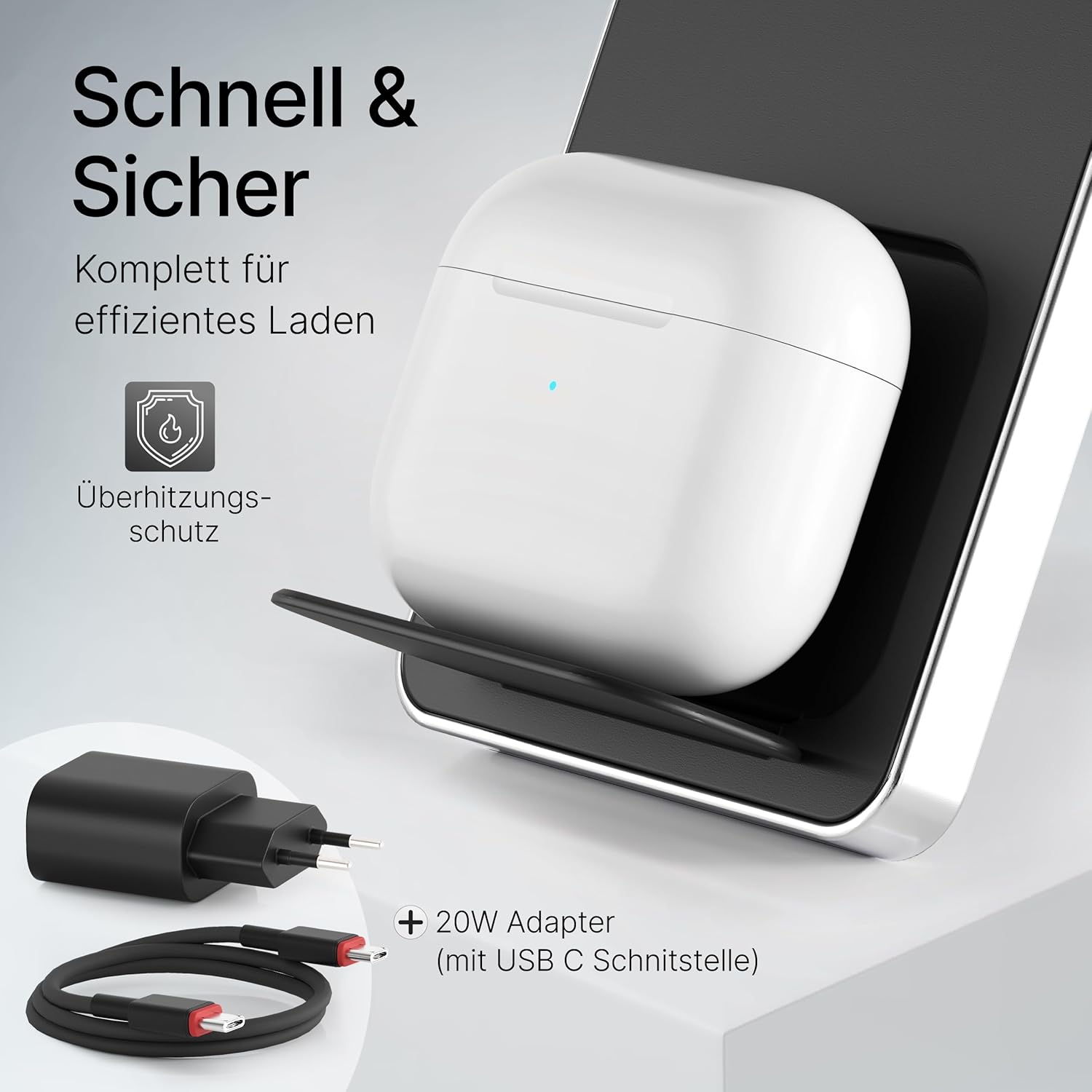 Thumbnail 4 de TEGLER 3-in-1 MagSafe Ladestation für iPhone, Apple Watch & AirPods 15 W