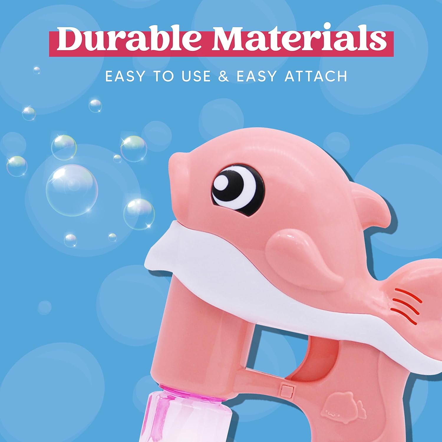 Detalle de JOYIN 2 Bubble Guns Kit for Kids (Blue & Pink Whale) with 4 Bubble Solutions