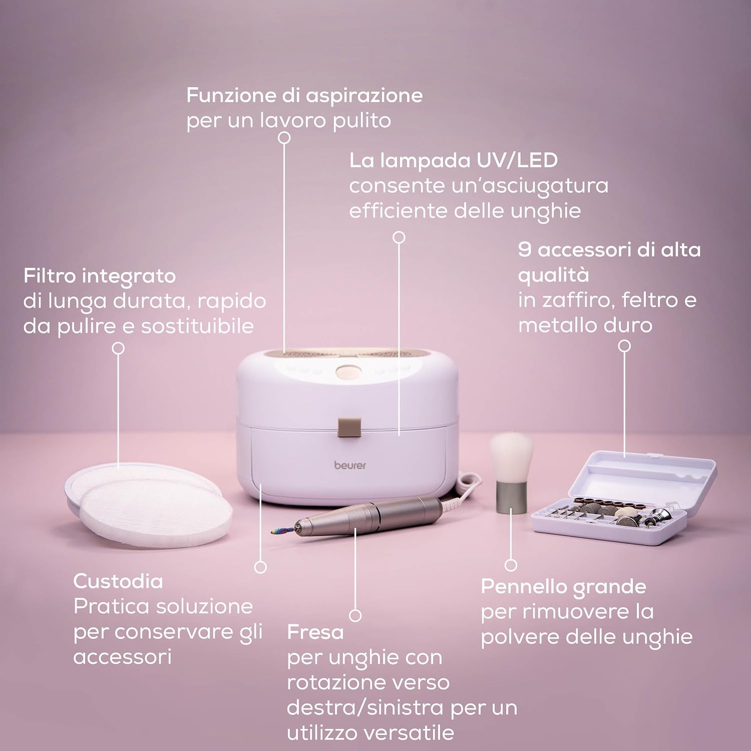 Detalle 2 de Beurer MP 200 Studio Nails Pro 26.000 giri