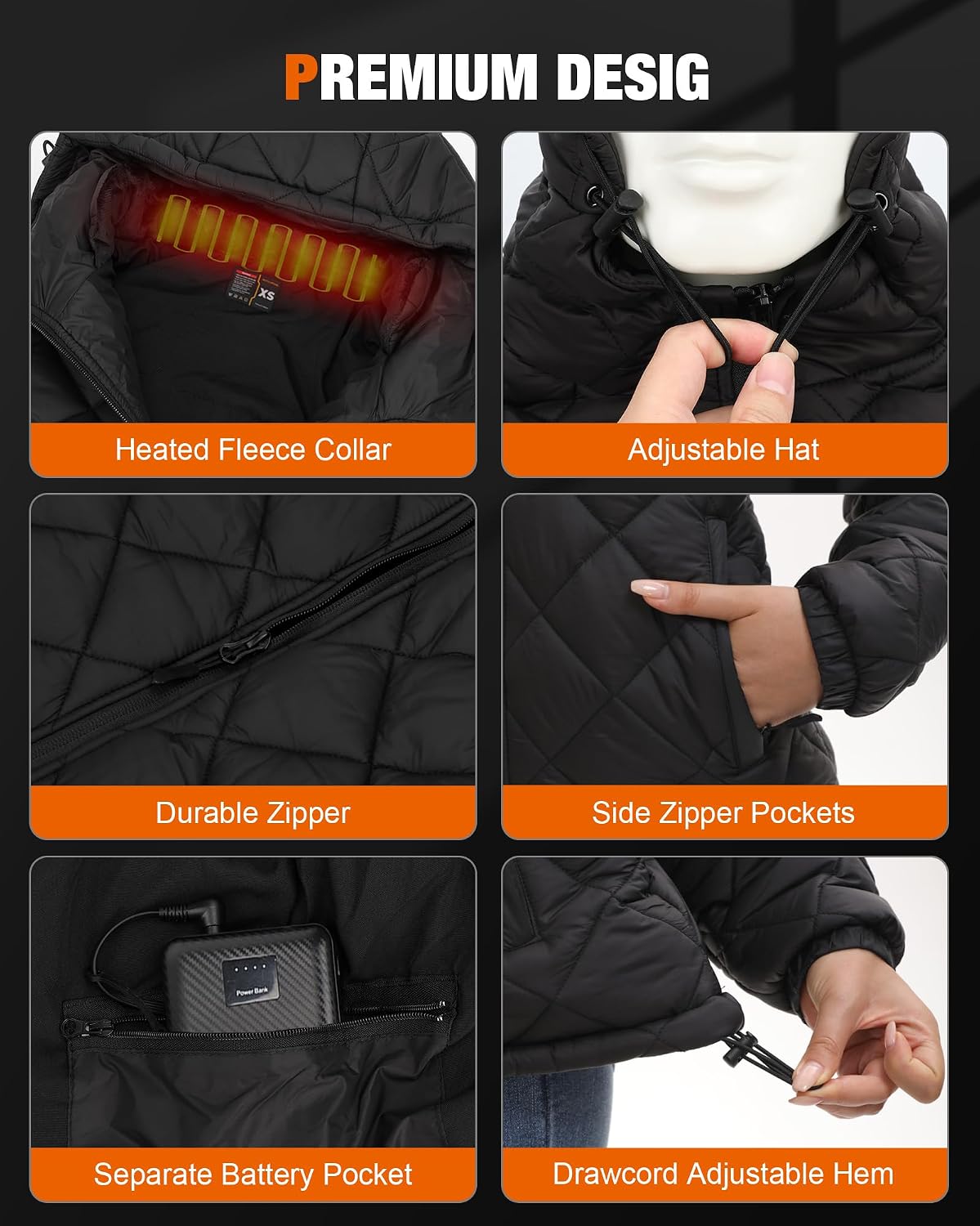 Thumbnail 4 de TRISTEAFF Women's Heated Jacket, 16,000mAh Battery