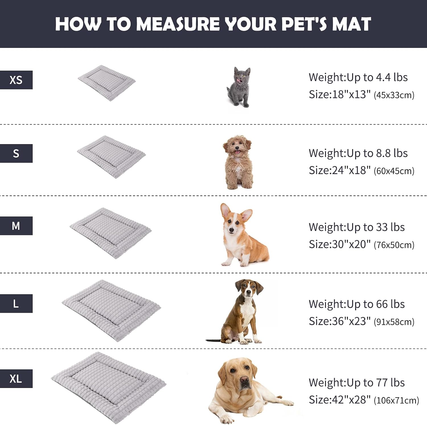 Thumbnail 4 de IEUUMLER Dog Bed Mat 91x58cm
