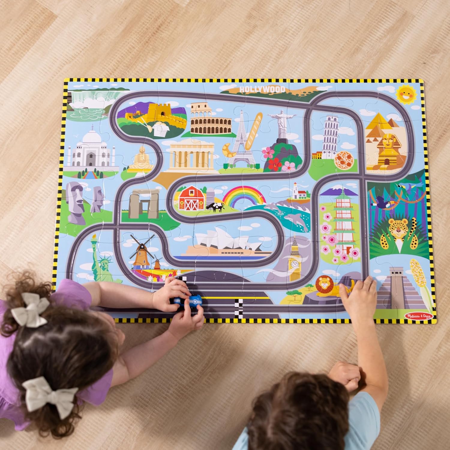 Thumbnail 6 de Melissa & Doug Bodenpuzzle Autorennen ab 3