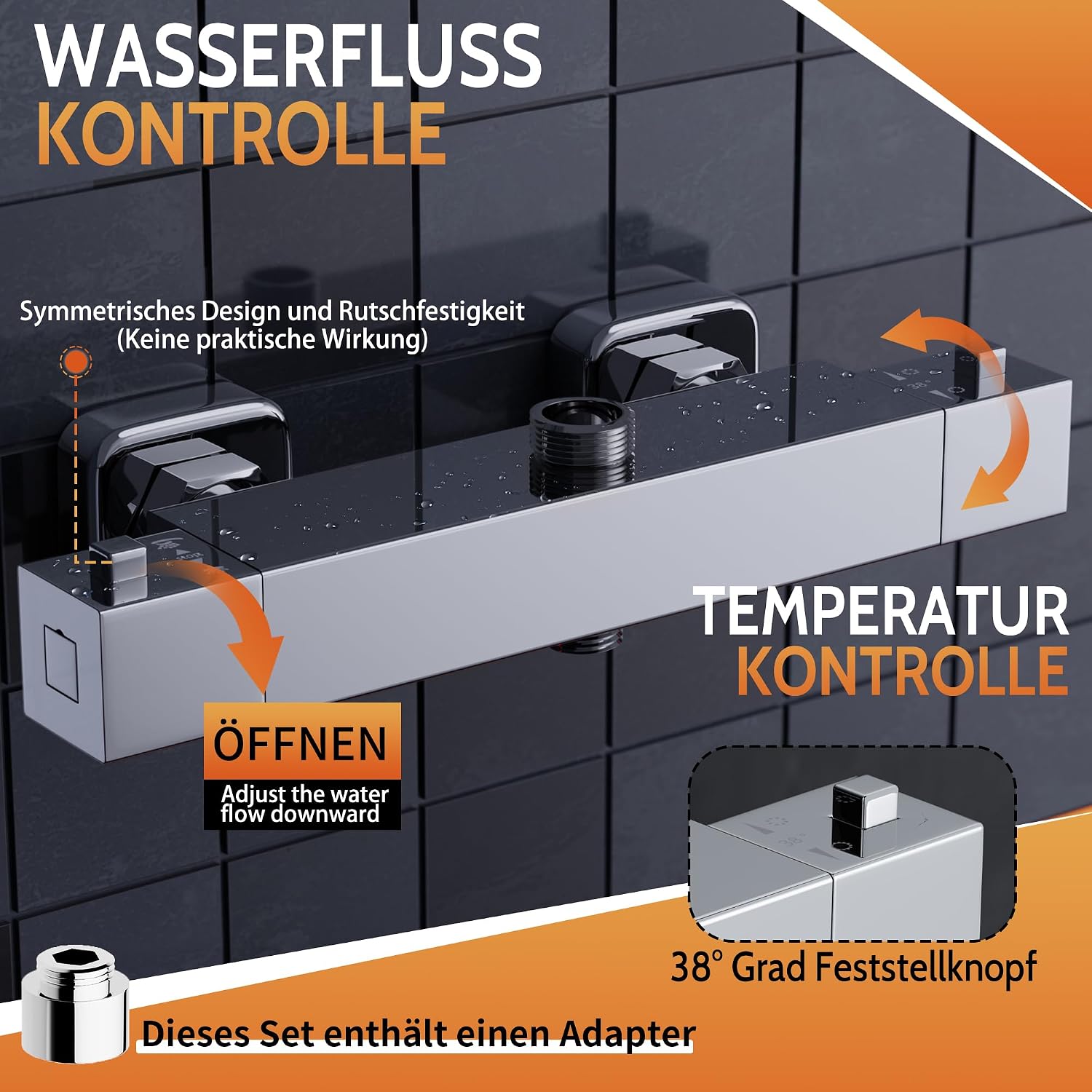 Detalle 2 de Thermostat Duscharmatur MORADO, 150 mm