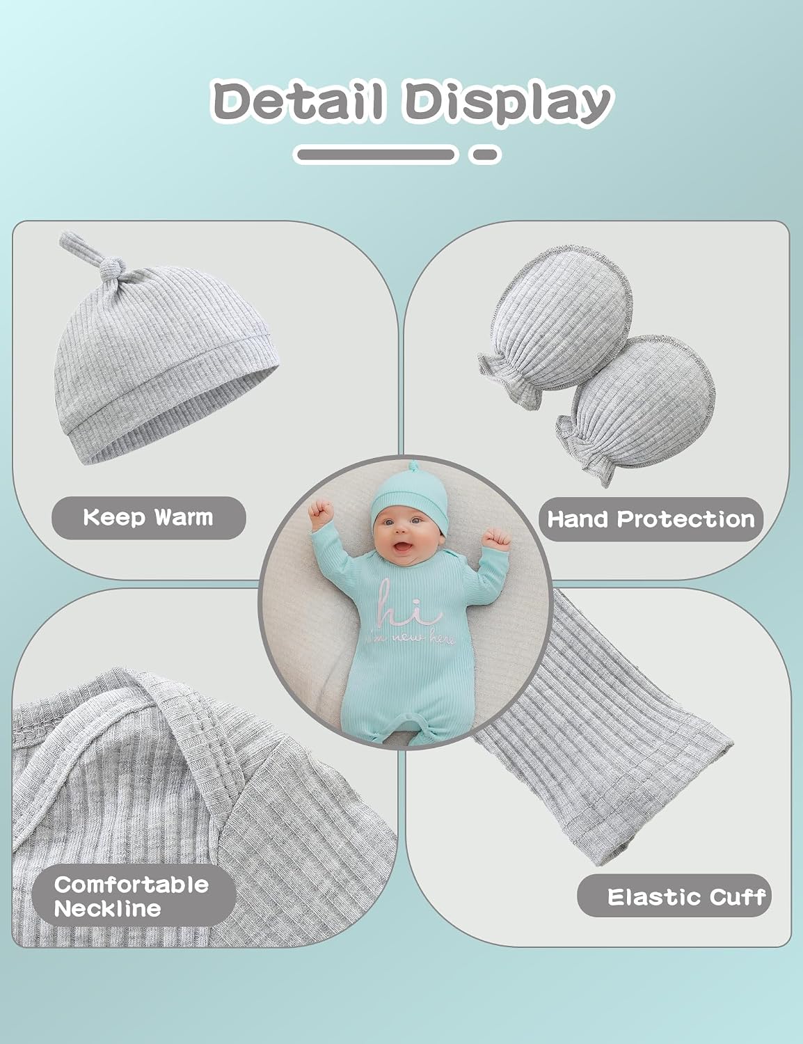 Detalle 2 de Schlafanzug Baby Strampler 3er Pack für 0-3 Monate