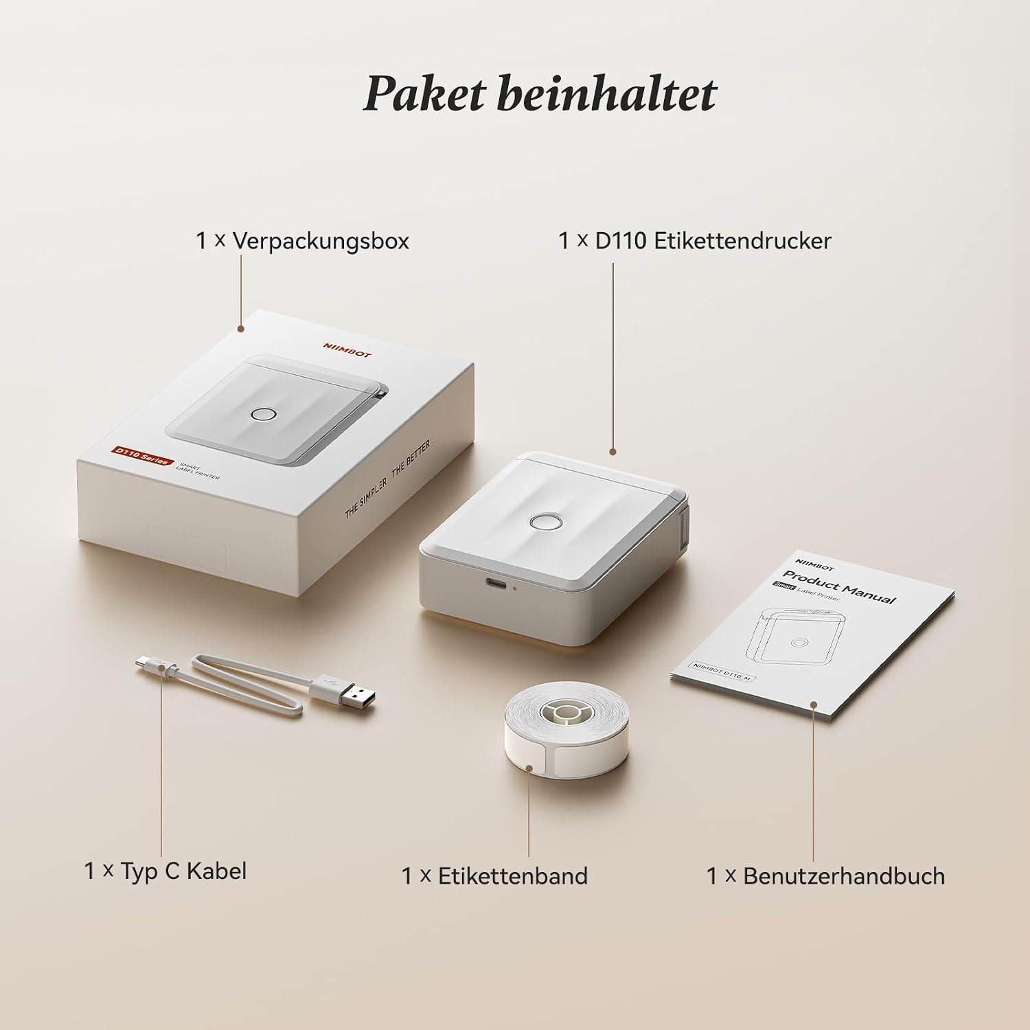 Thumbnail 6 de NIIMBOT D110 Etikettendrucker 1500mAh