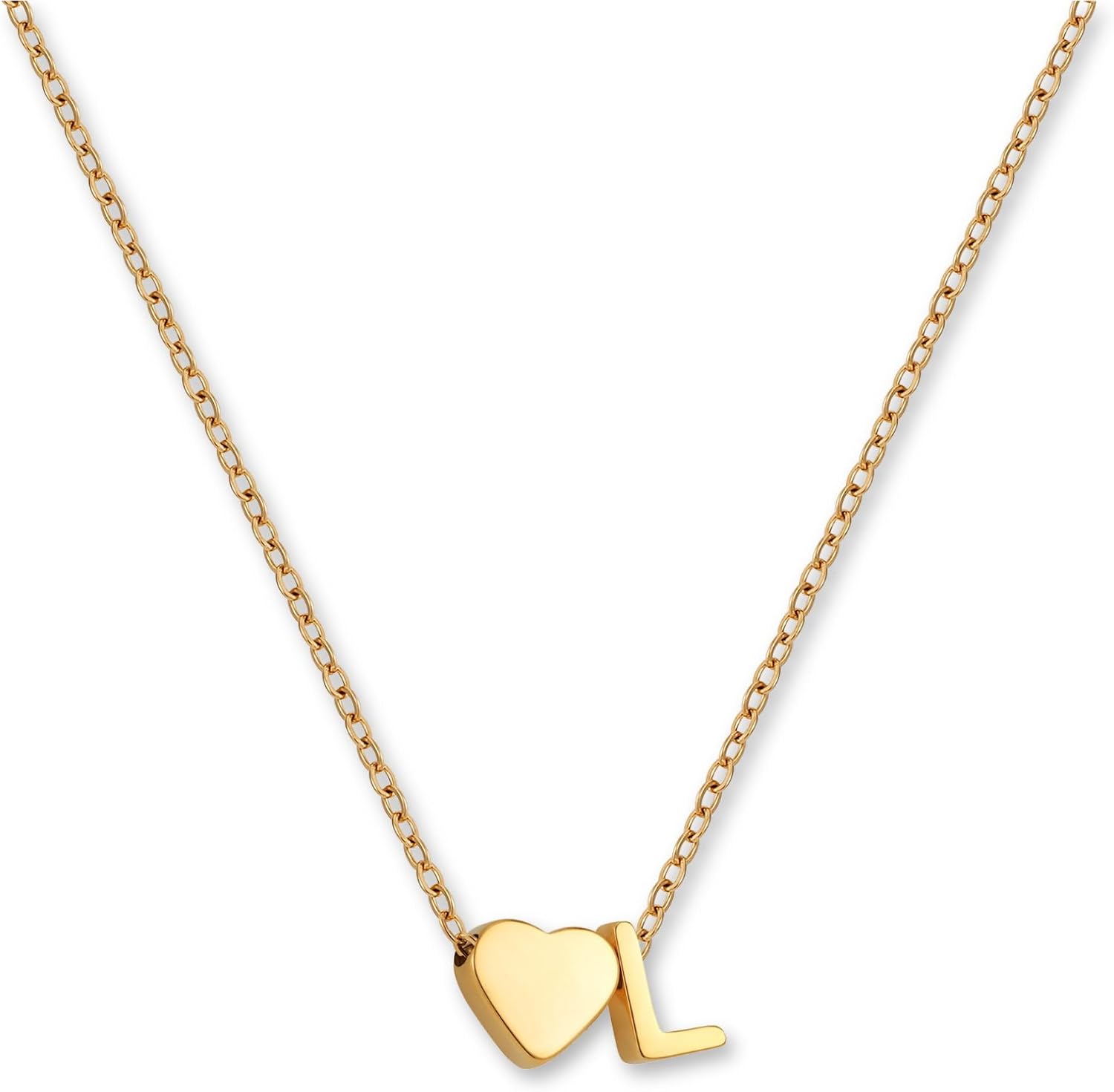 Detalle de GD GOOD.designs Collier lettre cœur 42–47 cm