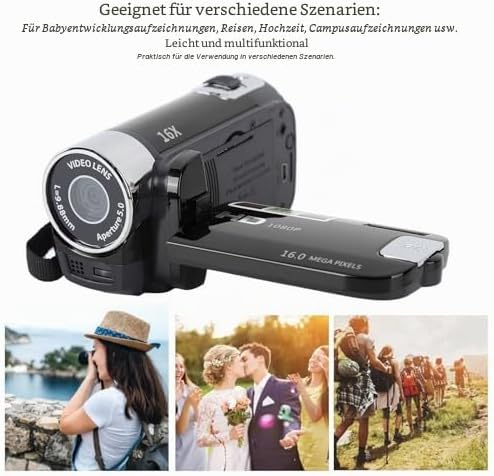 Thumbnail 6 de Yosoo Health Gear 23gyq7n4z0-11 videocamera met 4K, 48 MP en draaibaar scherm